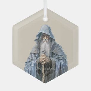 Erstelle Deinen eigenen weisen alten Zauberer Ornament Aus Glas