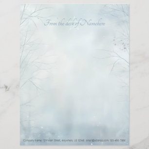 Erstelle Deinen eigenen Winter-Yule-Zauberwald Bla Briefbogen