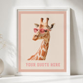 Erstelle deinen eigenen Zitat Custom Giraffe  Poster