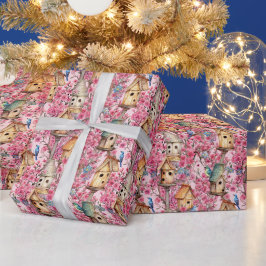 Erstelle Deinen Eigener Singvögel Kirschblüten Gar Geschenkpapier