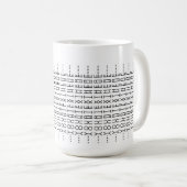 Erstelle ein benutzerdefiniertes Wortmuster-Geheim Kaffeetasse (VorderseiteRechts)