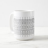 Erstelle ein benutzerdefiniertes Wortmuster-Geheim Kaffeetasse (Vorderseite Links)