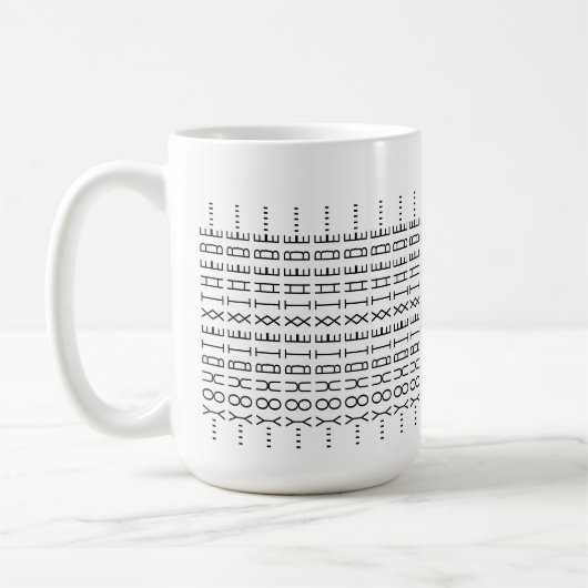 Erstelle ein benutzerdefiniertes Wortmuster-Geheim Kaffeetasse (Links)