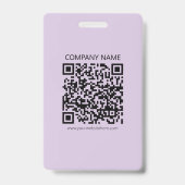Erstelle einen QR-Code | Blasslila Violett Ausweis (Vorderseite)