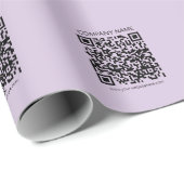 Erstelle einen QR-Code | Blasslila Violett Geschenkpapier (Rolleneckpunkt)