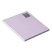 Erstelle einen QR-Code | Blasslila Violett Notizblock (angewinkelt)