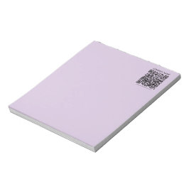 Erstelle einen QR-Code | Blasslila Violett Notizblock