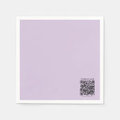 Erstelle einen QR-Code | Blasslila Violett Serviette (Vorderseite)