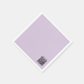 Erstelle einen QR-Code | Blasslila Violett Serviette (Ecke)