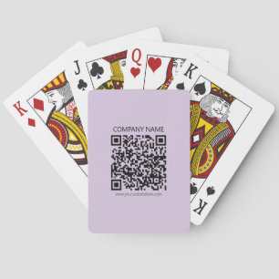 Erstelle einen QR-Code   Blasslila Violett Spielkarten