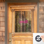 "Erstelle" Fensteraufkleber (Haustür)