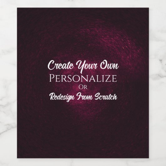 Erstelle selbst! Anpassen Weinetikett (Einzelnes Label)