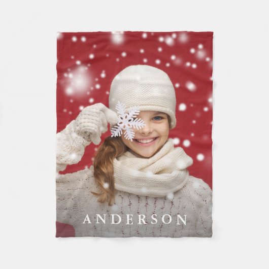 Erstelle selbst | Foto und Name hinzufügen Fleecedecke (Vorderseite)