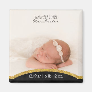 Erstelle selbst | Geburtsankündigung von Baby-Foto Magnet