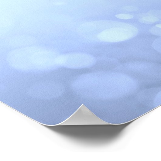 Erstelle selbst! Hintergrund Bokeh Lights - Blau Poster (Ecke)