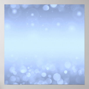 Erstelle selbst! Hintergrund Bokeh Lights - Blau Poster