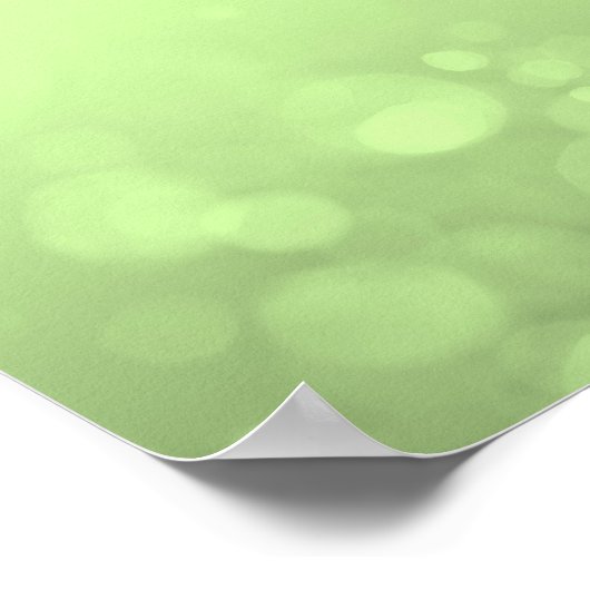 Erstelle selbst! Hintergrund von Bokeh - Kalkgrün Poster (Ecke)