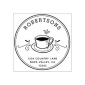 Erstelle selbst | Kaffee-Cup-Rücksendeadresse Gummistempel (Prägung)