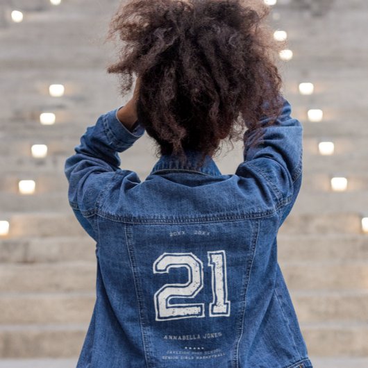 Erstelle selbst | Personalisierte Nummer Jeansjacke