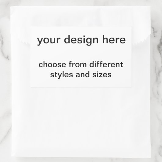 Erstelle selbst rechteckiger aufkleber (Tasche)