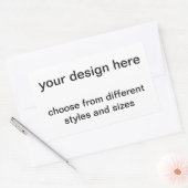 Erstelle selbst rechteckiger aufkleber (Umschlag)