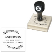 Erstelle selbst | Rücksendeadresse von Olivenöl-Bl Gummistempel (Stempel)