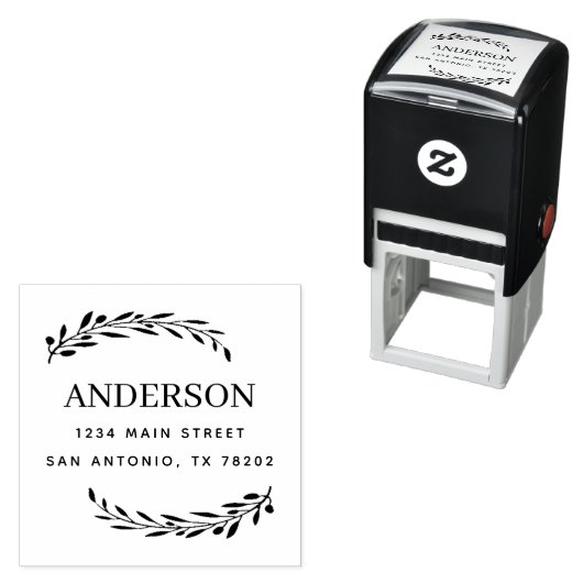 Erstelle selbst | Rücksendeadresse von Olivenöl-Bl Permastempel (Beispiel)