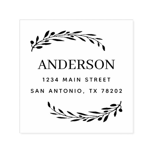 Erstelle selbst | Rücksendeadresse von Olivenöl-Bl Permastempel (Design)