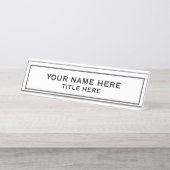 ERSTELLE SELBST SCHREIBTISCHNAMENSPLAKETTE (Vorderseite )