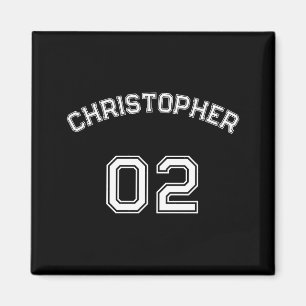 Erstelle Spielername Trikotnummer Herren Langarm Magnet