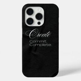 'Erstelle. Verpflichte dich. Vollende.' Minimalist Case-Mate iPhone Hülle