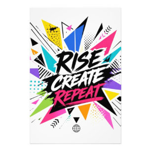 Erstelle Wachse Wiederhole Motivations-Typografie Fotodruck