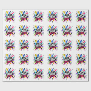 Erstelle Wachse Wiederhole Motivations-Typografie Geschenkpapier
