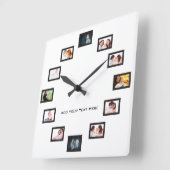 Erstellen benutzerdefinierter Fotos Quadratische Wanduhr (Winkel)