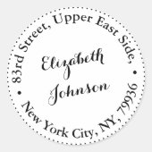 Erstellen der Rücksendeadresse für Personalisierte Runder Aufkleber (Vorderseite)