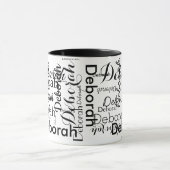 Erstellen der Typografie mit personalisiertem Name Tasse (Zentrum)
