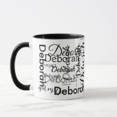 Erstellen der Typografie mit personalisiertem Name Tasse (Links)