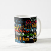 Erstellen des Namensmusters Tasse (VorderseiteRechts)