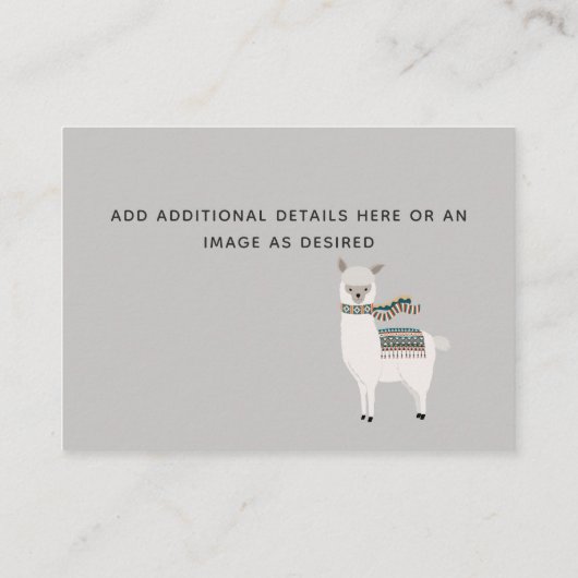 Erstellen eigener Ereignisdetails Beilagen - Alpac Begleitkarte (Rückseite)