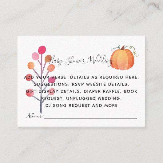 Erstellen eigener Ereignisdetails Beilagen - Fall Begleitkarte (Vorderseite)