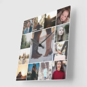 Erstellen einer benutzerdefinierten 13-FotoCollage Quadratische Wanduhr (Winkel)