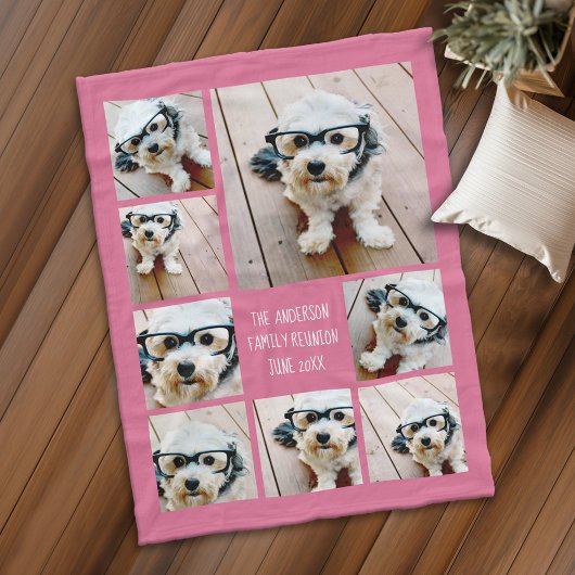 Erstellen einer benutzerdefinierten 8-FotoCollage  Fleecedecke