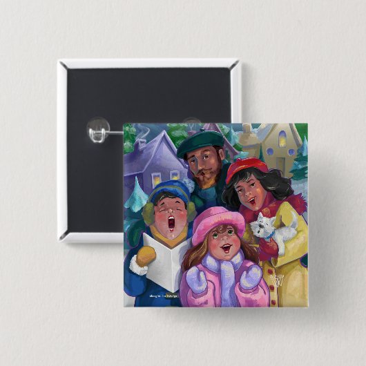 Erstellen einer Caroling-Illustration Button (Vorne & Hinten)