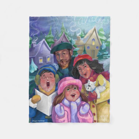 Erstellen einer Caroling-Illustration Fleecedecke (Vorderseite)