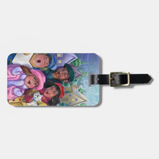 Erstellen einer Caroling-Illustration Gepäckanhänger (Vorderseite horizontal)