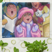 Erstellen einer Caroling-Illustration Küchentuch (Gefaltet)