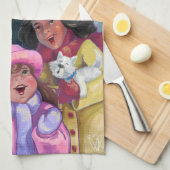 Erstellen einer Caroling-Illustration Küchentuch (Viertel Falte)