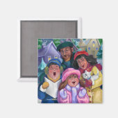 Erstellen einer Caroling-Illustration Magnet (Vorderseite/Rückseite)