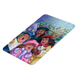Erstellen einer Caroling-Illustration Magnet