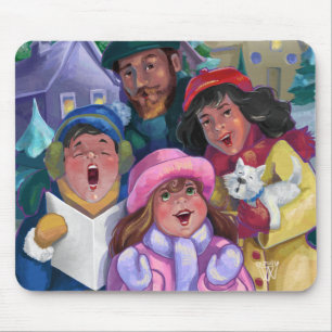Erstellen einer Caroling-Illustration Mousepad